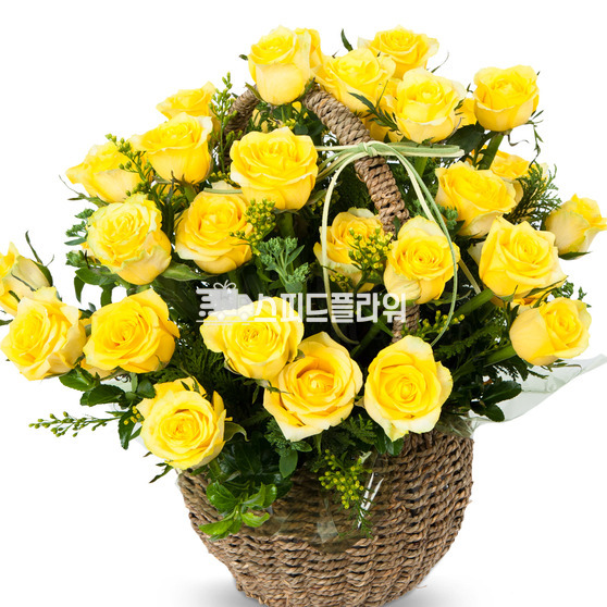 노랑장미바구니1